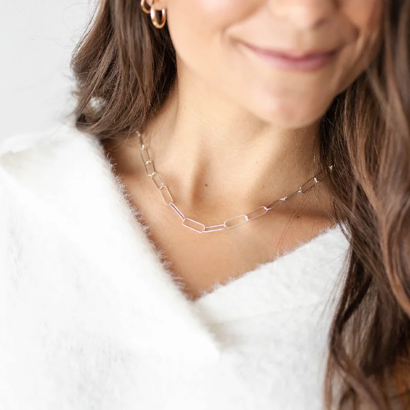 pearl choker necklace for weddings -Signature Cable Chain Necklace: Silver