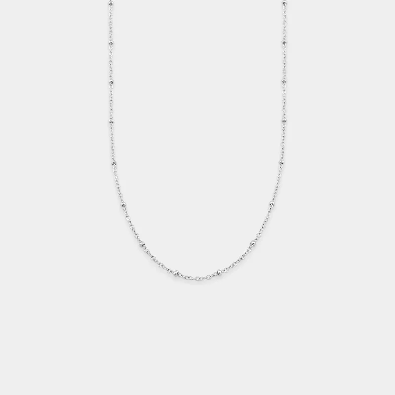 sterling silver necklace for men -Satellite Chain - Silver