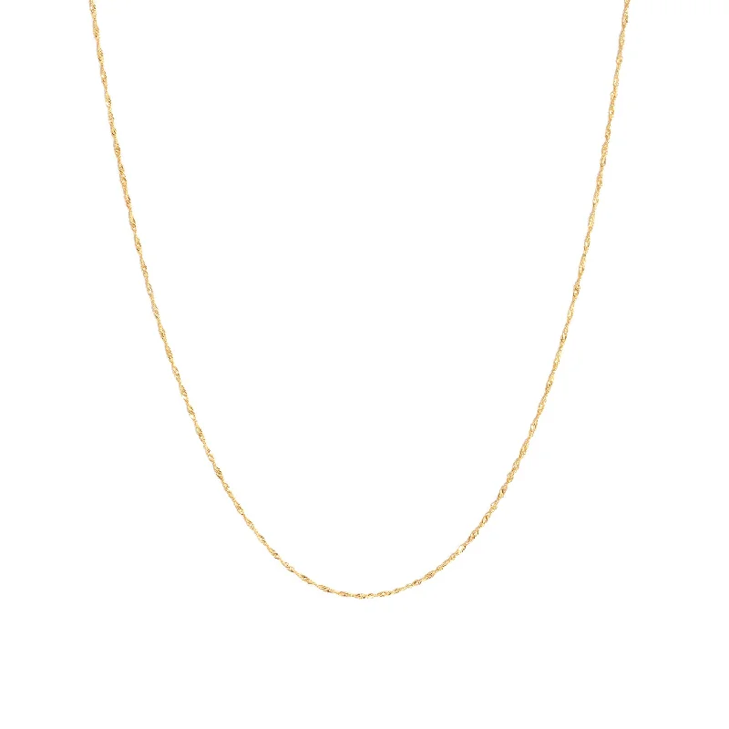 gold chain necklace for men -Singapore Chain Necklace | Gold Vermeil