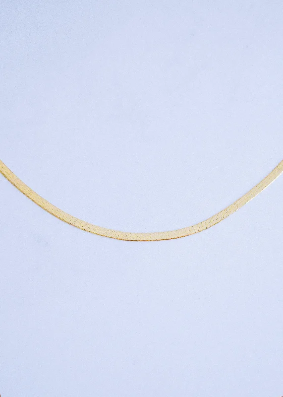 chunky gold necklace for fashion lovers -Snake Chain 3mm