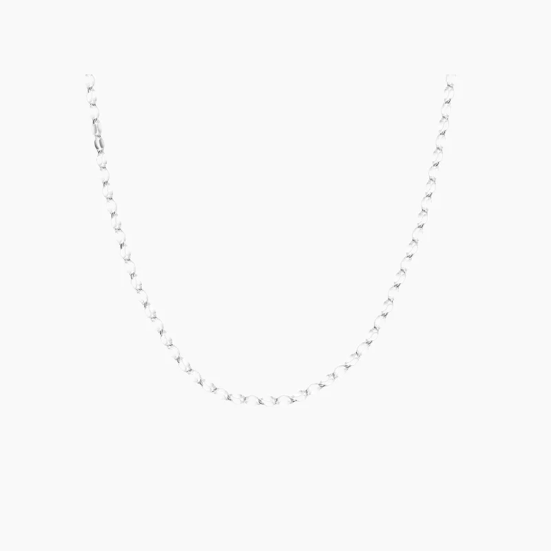 handmade necklace for women -Sterling Silver Imitation Shell Chain