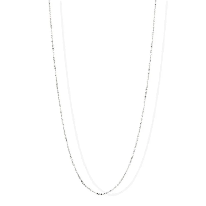 emerald necklace for anniversaries -Sterling Silver Trio Beaded Chain