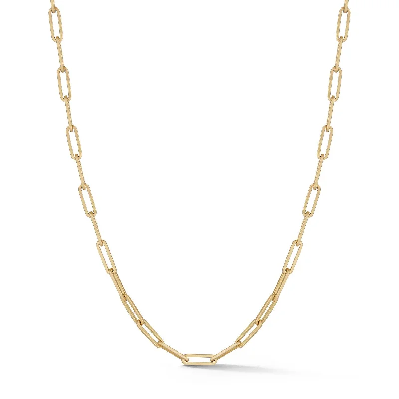 trendy necklace for everyday wear -Tatum Rectangle Chain Necklace