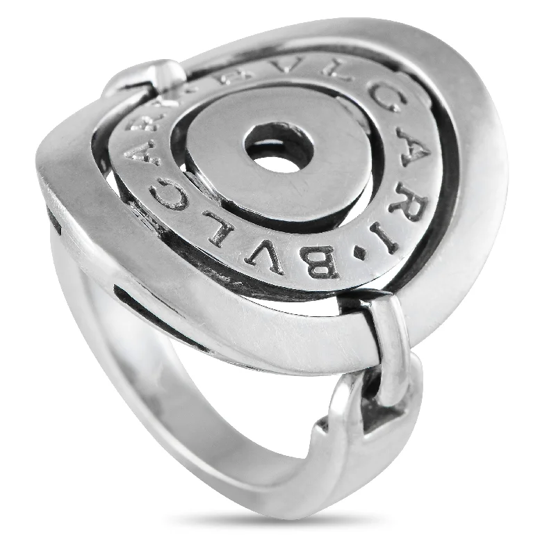 platinum engagement ring for women -Bvlgari 18K White Gold Ring BV27-091824