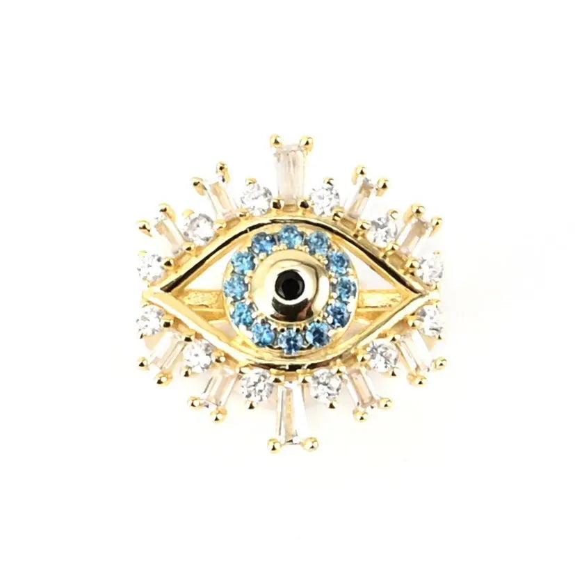 wedding ring set for brides -Evil Eye Ring