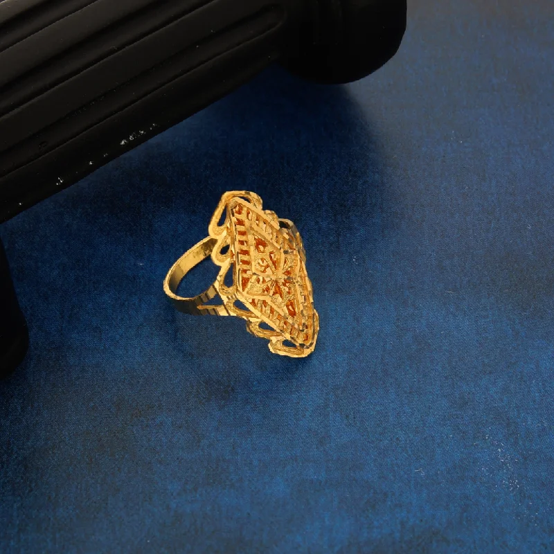 elegant gold ring for women -Gold Filigree Design Ring 21KT - FKJRN21K8846