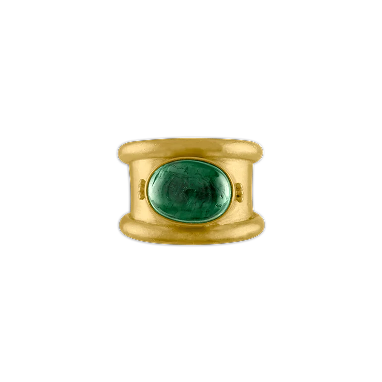 unique gold engagement ring for her -Green Tourmaline Calda Ring