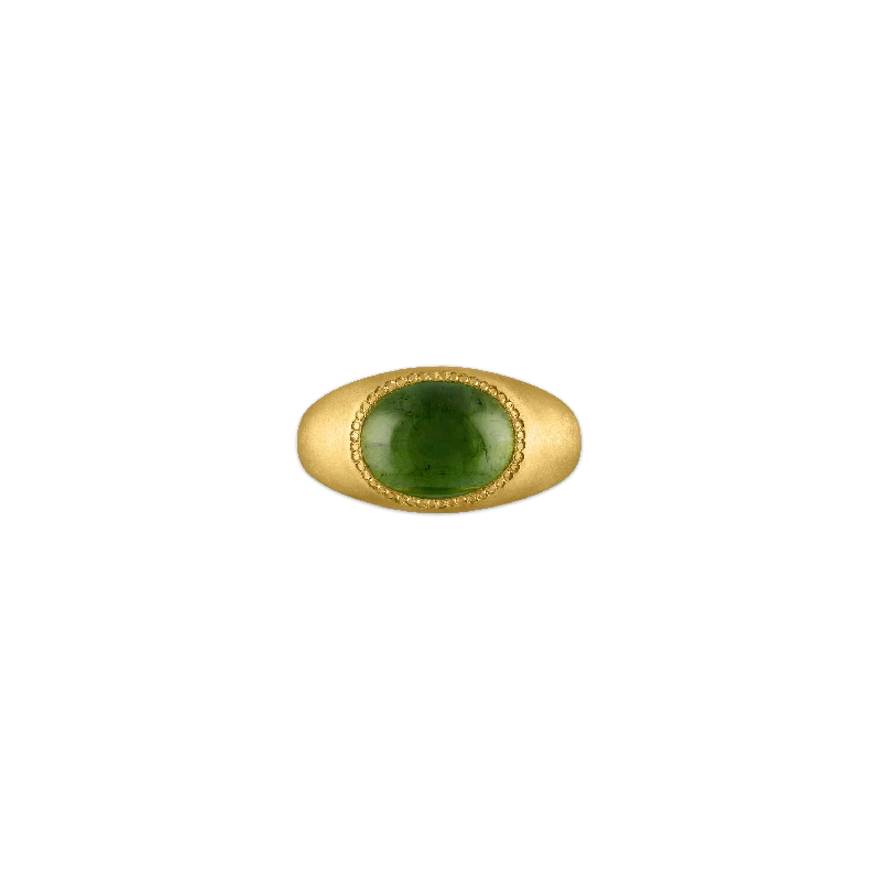 large statement ring for women -Green Tourmaline Roz Ring