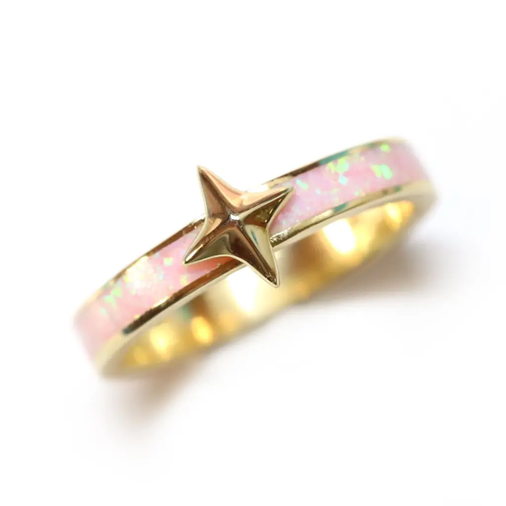 women’s gold ring with birthstones -Justice Blossom