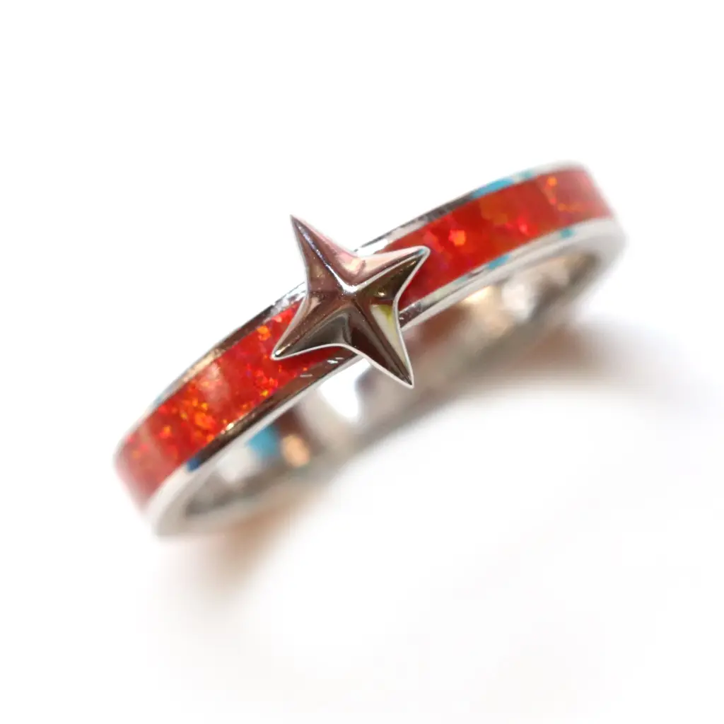 women’s cocktail ring with diamonds -Justice Crimson