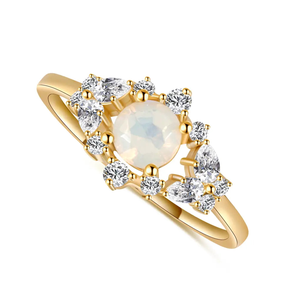 large statement ring for women -Aurora Ring