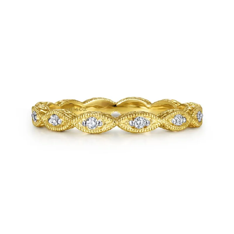 eternity ring with diamonds for her -Marquise Stacking Band in Yellow Gold