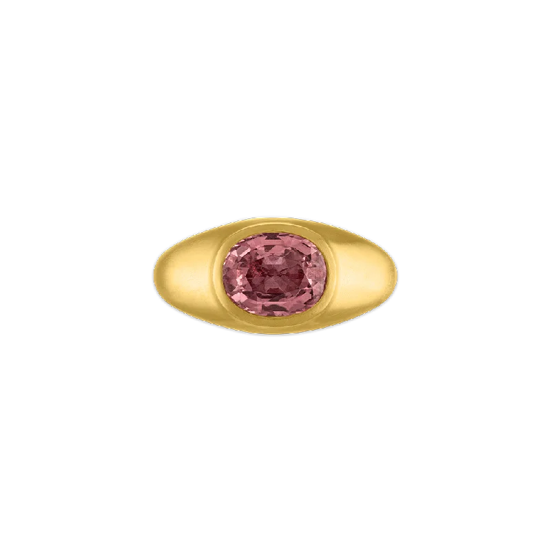 platinum wedding ring for men -Faceted Pink Sapphire Roz Ring