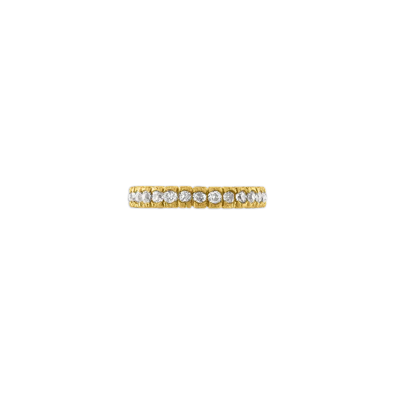 wedding rings for couples -Prounis Diamond Pavé Band