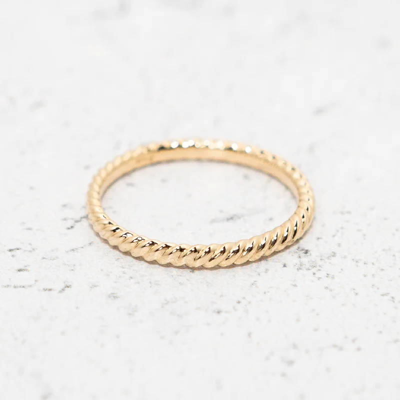 eternity ring with diamonds for her -Rope Band in 14k Yellow Gold