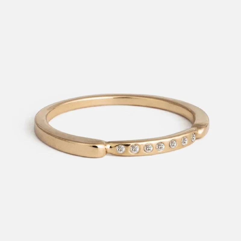 eternity ring with diamonds for her -White Diamond Enzo Band