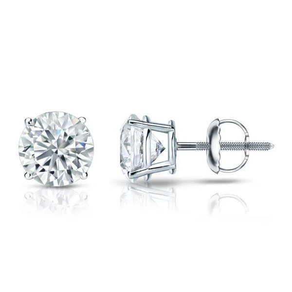 big stud earrings for women -Auriya 18k Gold GIA Certified 1.50 carat TW Round Diamond Stud Earrings