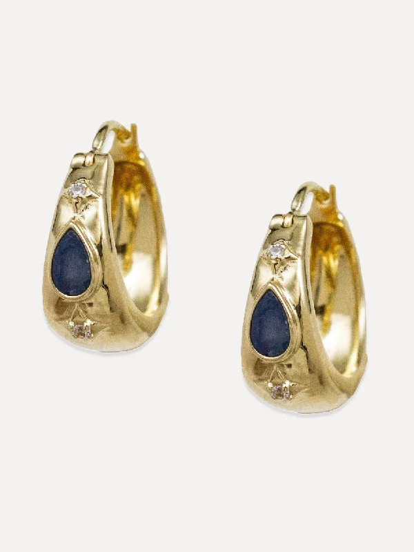 glamorous stud earrings for evening wear -Fez Hoops