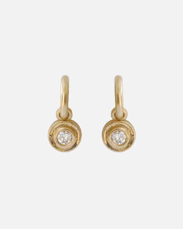 gold stud earrings for women with diamonds -Hoops / Diamond Drops