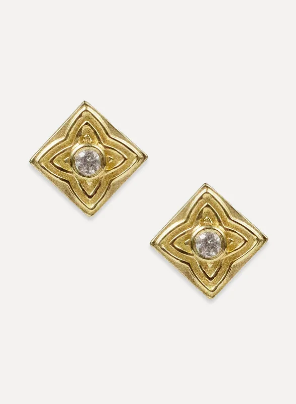 rose gold stud earrings for women -Indu Studs