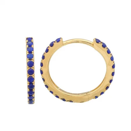 colorful stud earrings for women -LEXIE LAPIS LAZULI HUGGIES