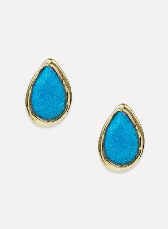 nature-inspired stud earrings for women -Pear Studs