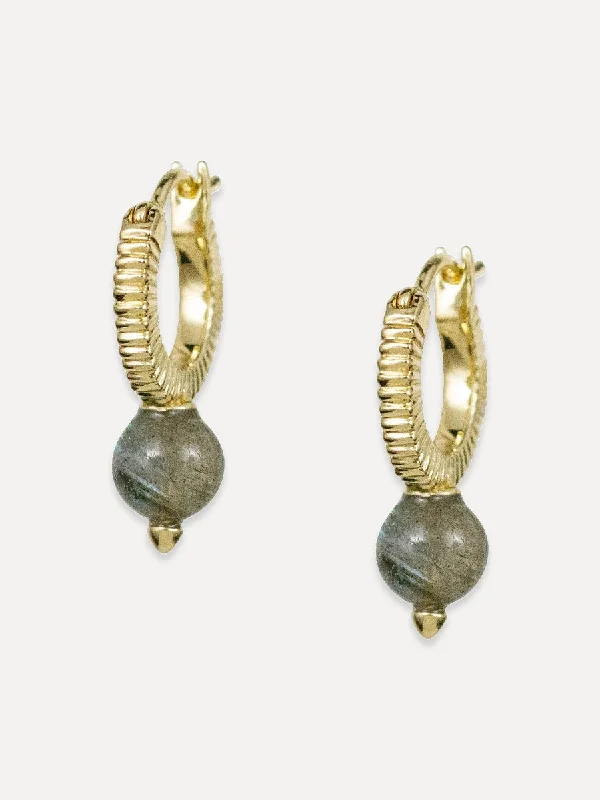 men’s gold stud earrings -Pluto Hoops