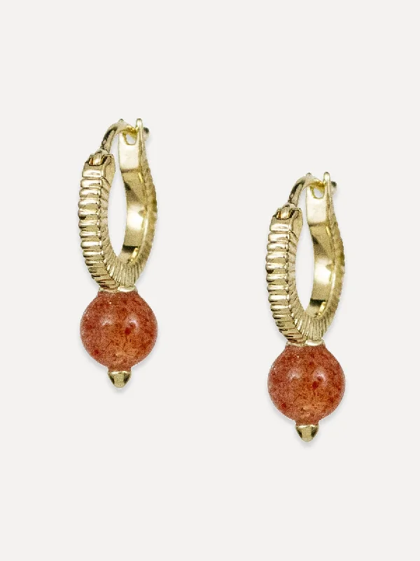 oval stud earrings for women -Pluto Hoops