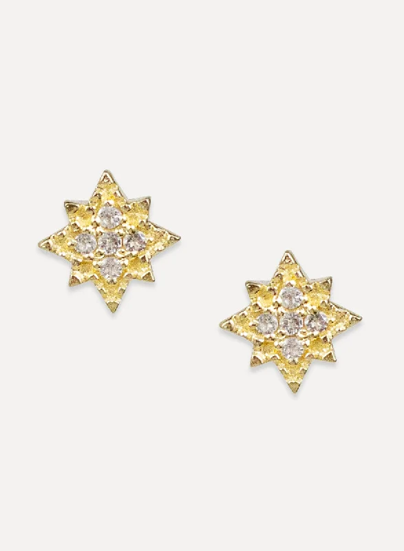 simple silver stud earrings for everyday wear -Stella Studs