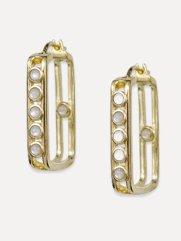 diamond stud earrings for brides -Tangier Hoops