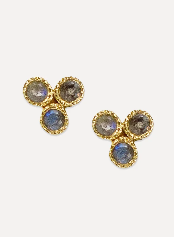 trendy stud earrings for young girls -Trifecta Studs