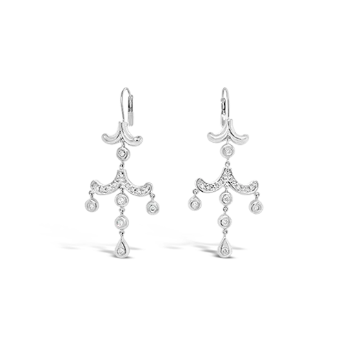 classic pearl stud earrings for women -Diamond Chandelier Earrings