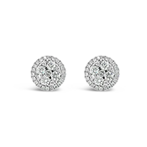 butterfly-shaped stud earrings for girls -Diamond Cluster Earrings