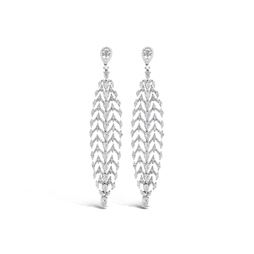 classic stud earrings for women -Diamond Flexible Dangle Earrings