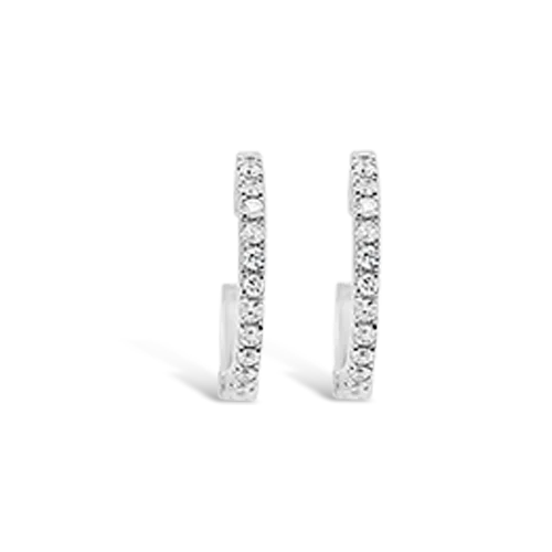 personalized diamond stud earrings for women -Diamond Hoop Earrings