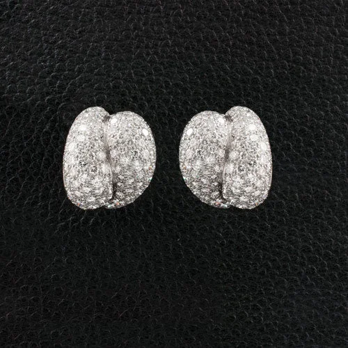 trendy gold stud earrings for women -Free Form Diamond Earrings