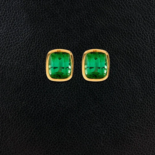 cute stud earrings for young girls -Mint Tourmaline & Diamond Earrings