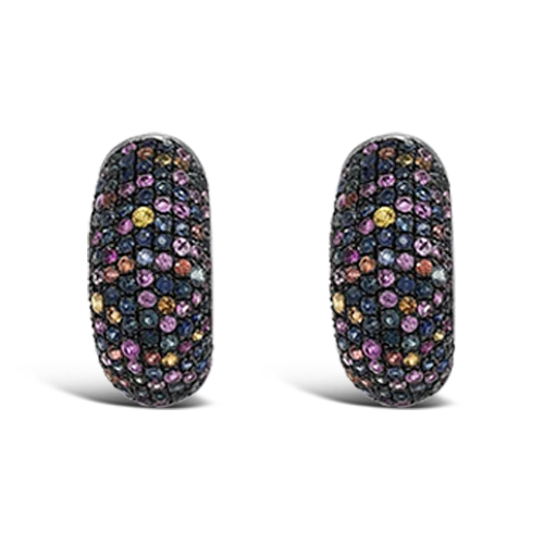 statement stud earrings for bold looks -Multi-color Sapphire Earrrings