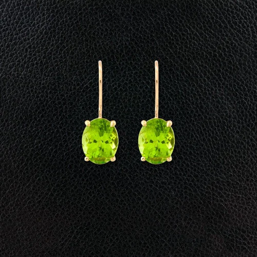 silver stud earrings for sensitive ears -Peridot Dangle Earrings