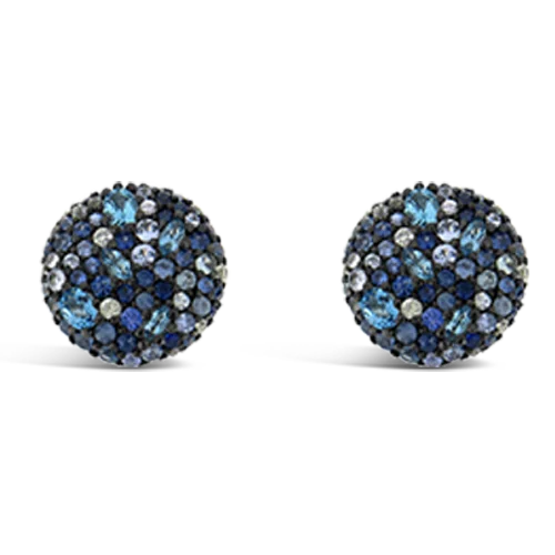 personalized diamond stud earrings for women -Sapphire & Blue Topaz Earrings