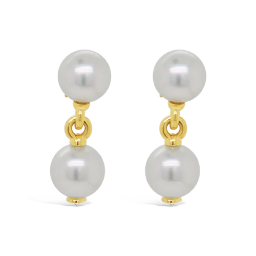 flower stud earrings for women -South Sea Pearl Dangle Earrings