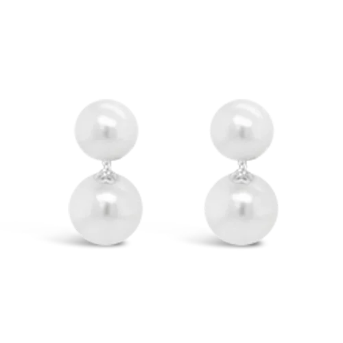 custom engraved stud earrings for men -South Sea Pearl Earrings